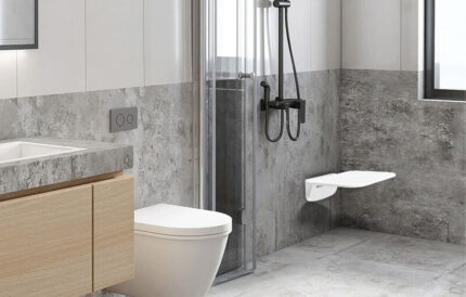 ASIENTO DUCHA ABATIBLE BLANCO/CROMO